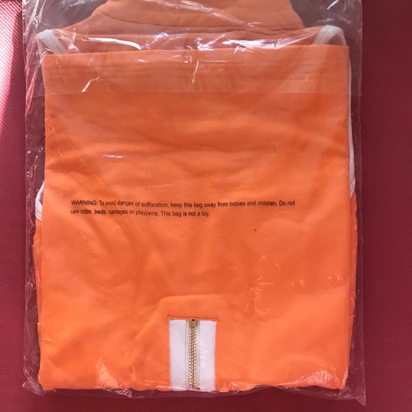 Orange/coral “bird of paradise color”Sleeveless chic zip tank NWT IN PACKAGE - Picture 10 of 16